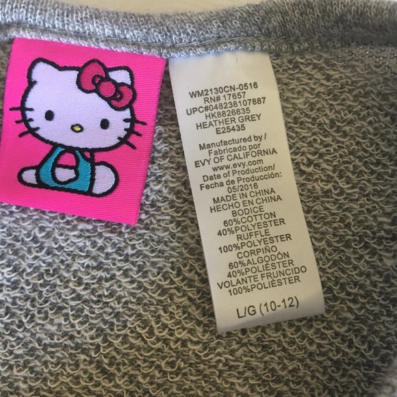 Hello Kitty Ruffle Top for girl 10-12 - Picture 6 of 7